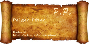 Pelger Péter névjegykártya
