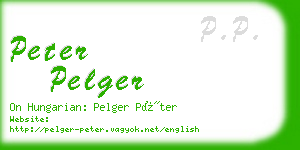 peter pelger business card